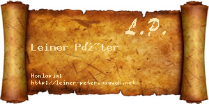 Leiner Péter névjegykártya